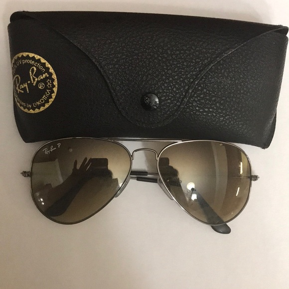 black ray ban aviators polarized